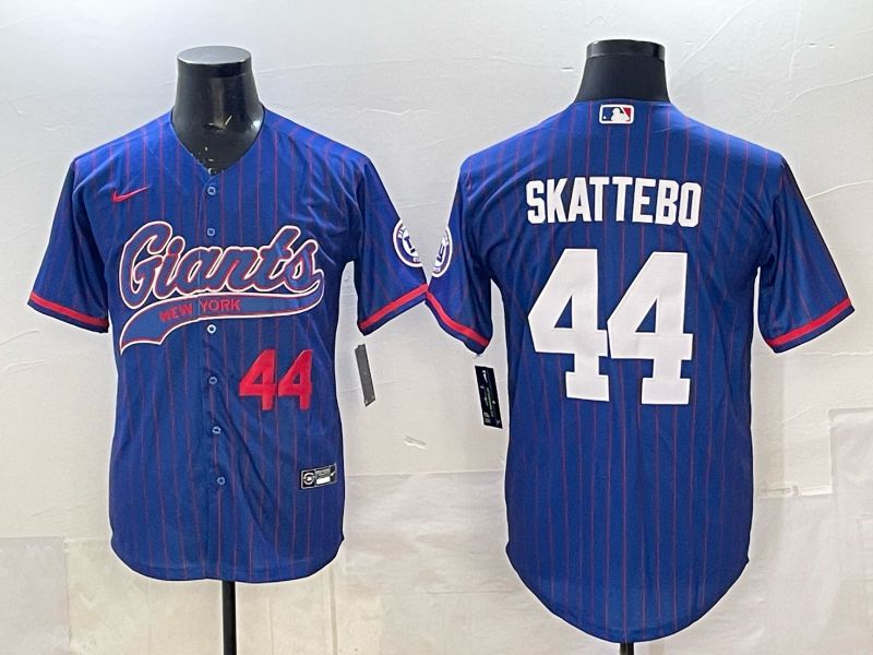 Men 2025 New York Giants #44 Skattebo Blue Joint Name Nike Limited NFL Jersey 010->new york giants->NFL Jersey